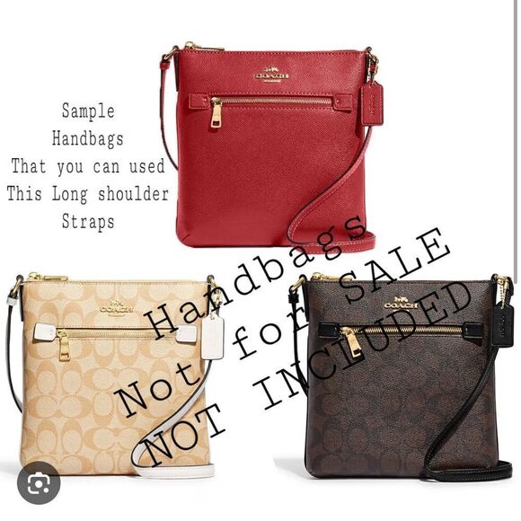 Long shoulder straps GENIUNE LEATHER NEW BLACK - Picture 9 of 10